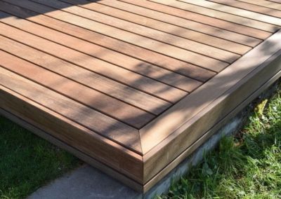 Terrasse en bois avec Spellini au Luxembourg (jardinier Paysagiste)